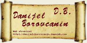 Danijel Borovčanin vizit kartica